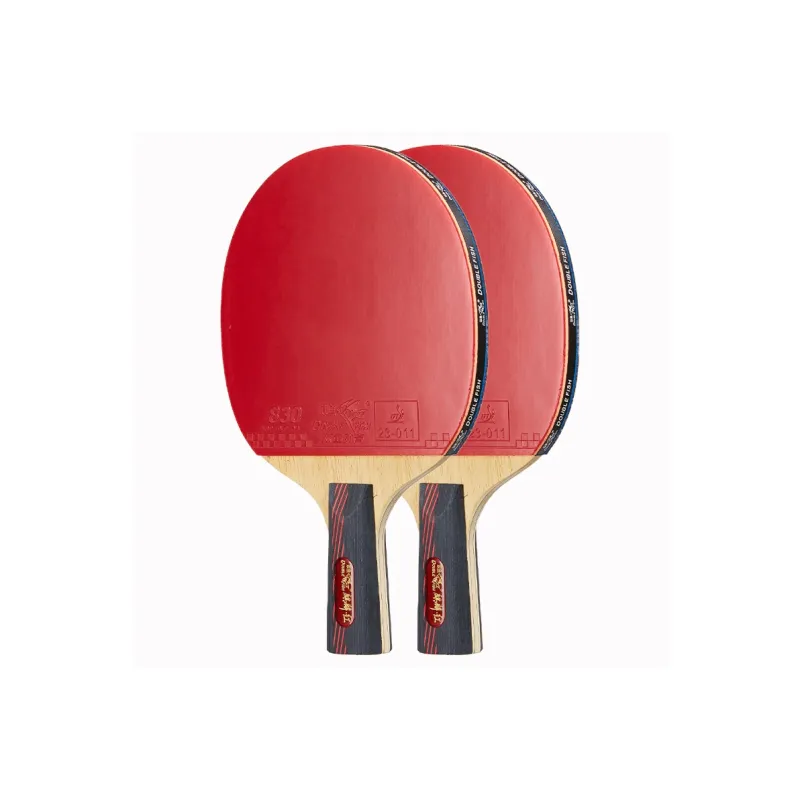 DOUBLEFISH Ping Pong Paddles Unisex All Wood Professional Competitive [Short Handle Penhold Grip 2 Pcs]-1