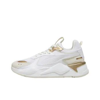PUMA RS X Glam Anti Slip Wear Resistant Low Top Casual Shoes Women's White Gold