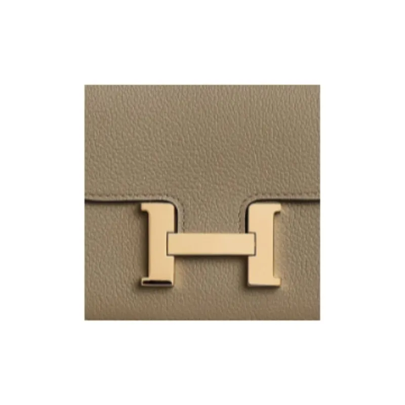 HERMES Constance Slim Evercolor Calfskin Wallets Card Holders Fanny Pack Women's Beige Malva-3