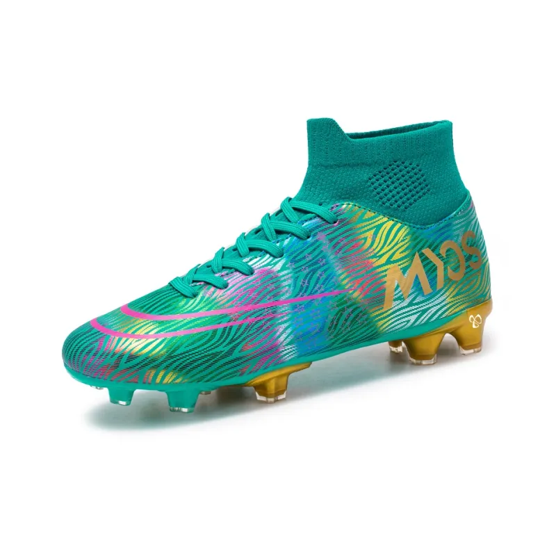 CariteSport Soccer Shoes Unisex Low Top White, Aqua, Black-10