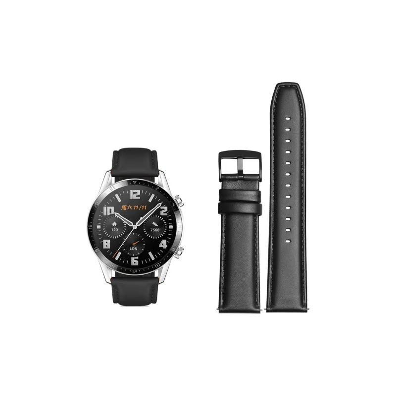 Craftsman Huawei Compatibility Watch Band Genuine Leather Material-4