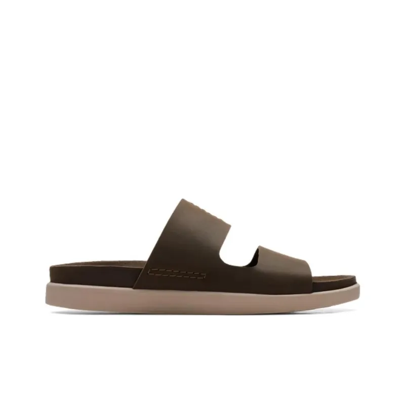 Clarks Slide Slippers Men's Dark Green-1