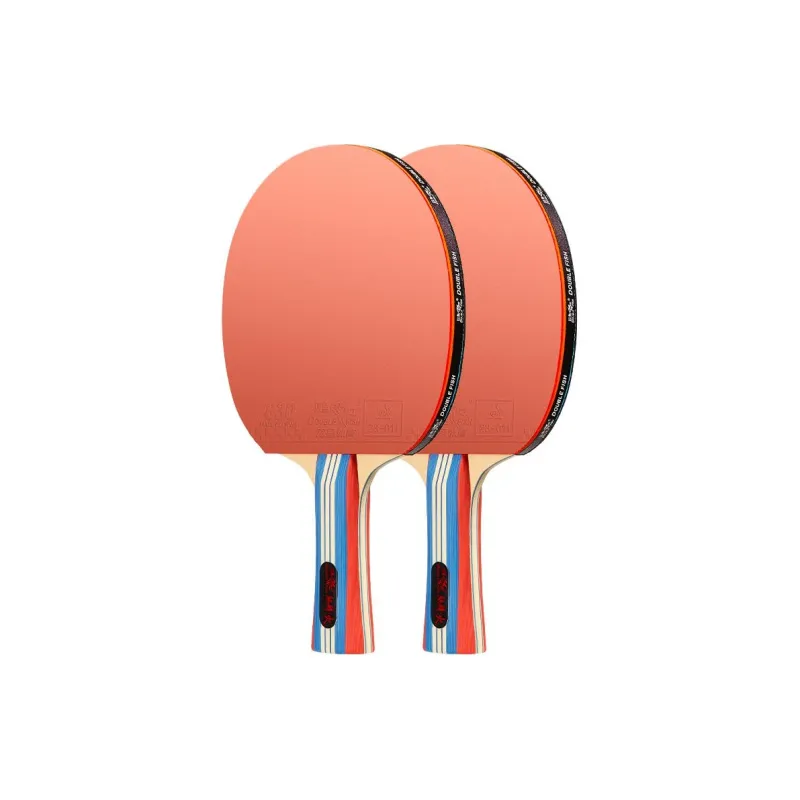 DOUBLEFISH Ping Pong Paddles Unisex All Wood Professional H Grade [Long Handle Shakehand Grip 2 Pcs]-1