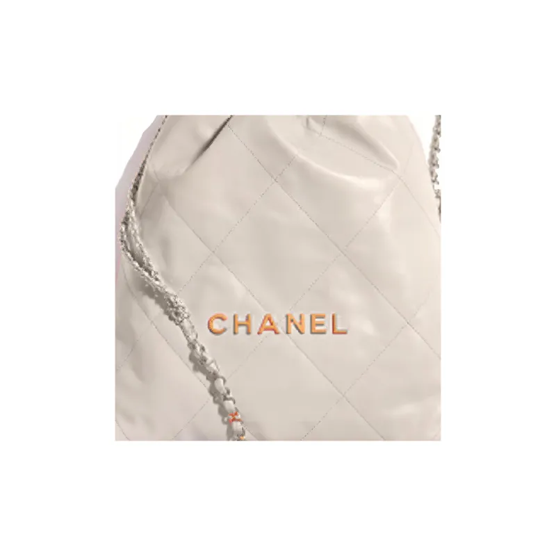 CHANEL 22Bag Bright Calfskin Backpack Trumpets Women's White-1