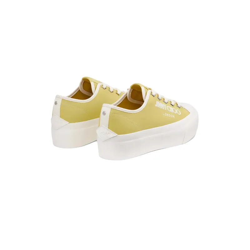 Jimmy Choo PALMA MAXI/F Low Top Canvas Shoes Women's Yellow-3