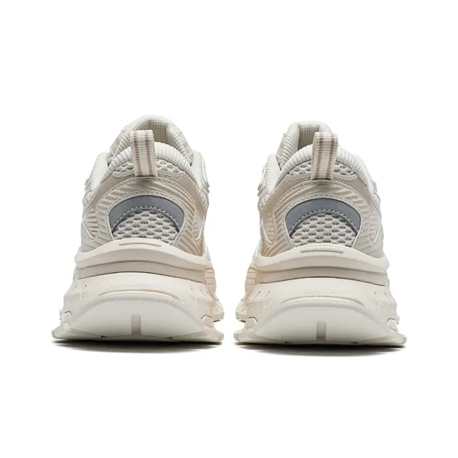 XTEP Basque Lightweight Height Increasing Coverage Low-Top Casual Shoes Women's Fresh Look Milk Cheese-5