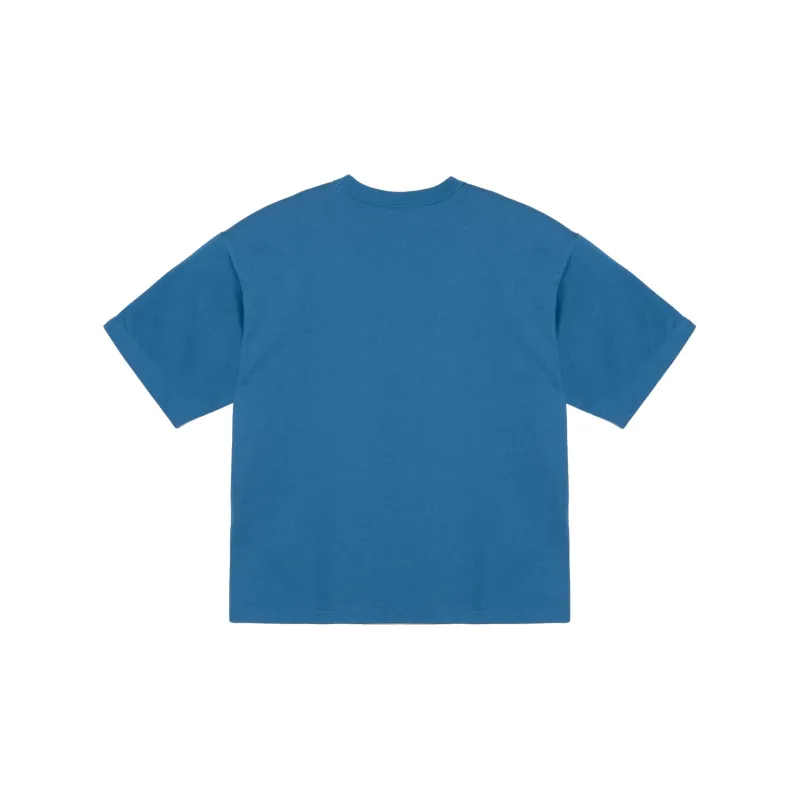 Bottega Veneta Solid Color Crew Neck Pullover Short Sleeved T Shirt Men's Blue-1