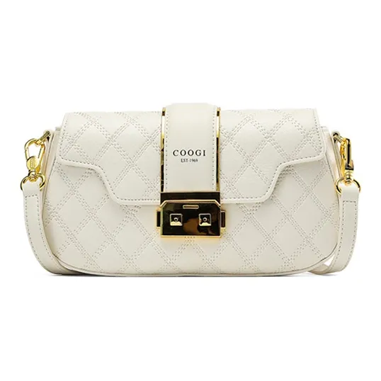 COOGI PU Shoulder Bag Crossbody Bag Regular Women's Black/White-8