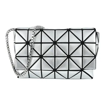 ISSEY MIYAKE Platinum Polyester Polyurethane Crossbody Bag Women's Silver