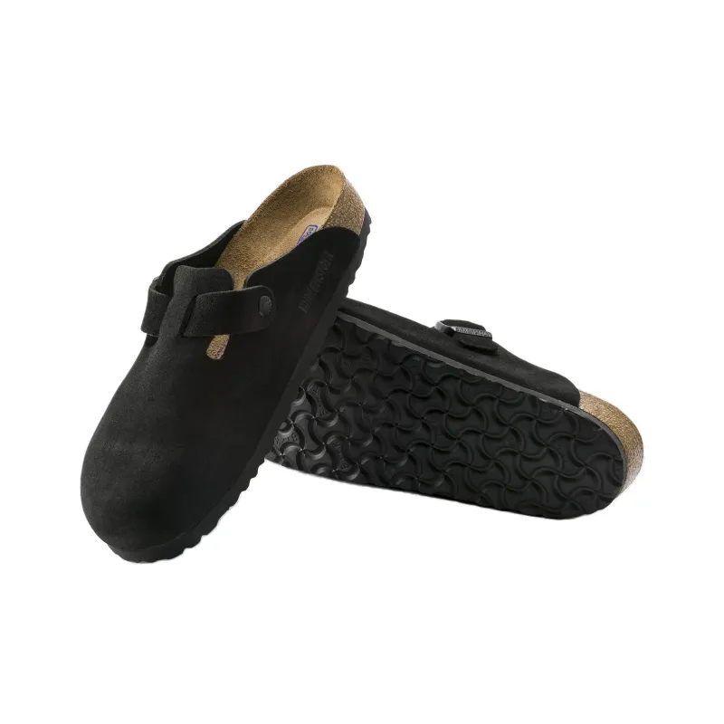 Birkenstock Boston Soft Footbed Suede 'Black'-5