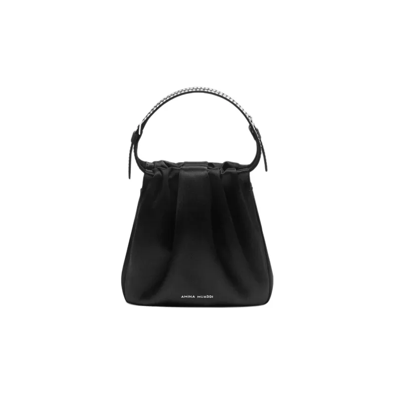 AMINA MUADDI Vittoria Crystal Satin Tote Bag-0