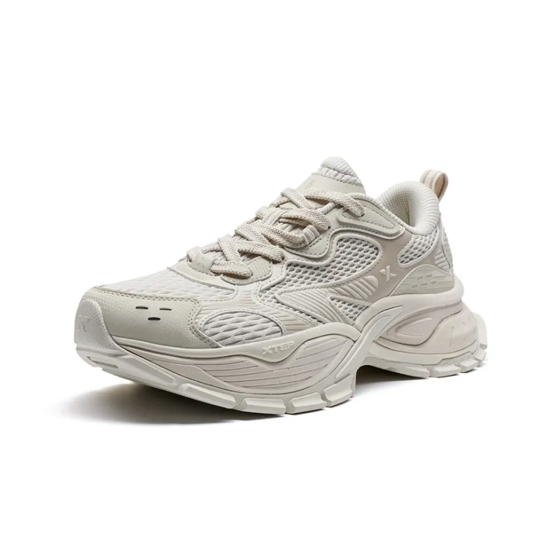 XTEP Basque Height Increasing Coverage Low-Top Casual Shoes Men's Fresh Look Milk Cheese-2