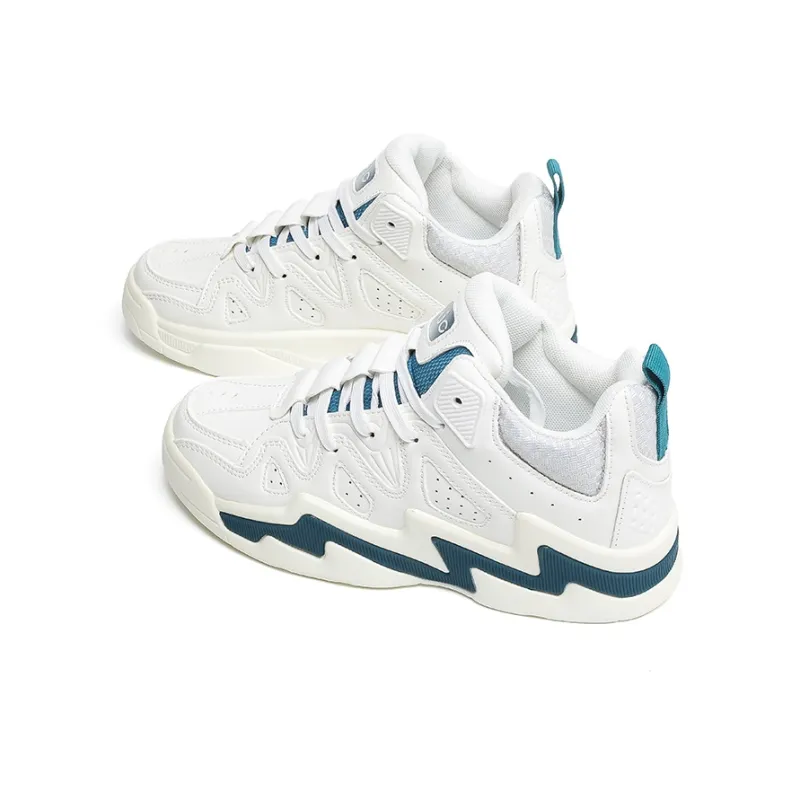 OHJC Skateboard Shoes Unisex Mid Top White-2
