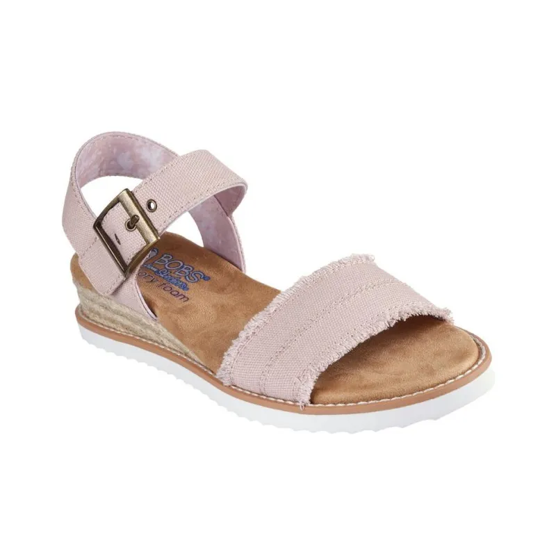 Skechers Bobs Desert Kiss - Adobe Princess Strap Sandals Flat Women's Light Pink-3