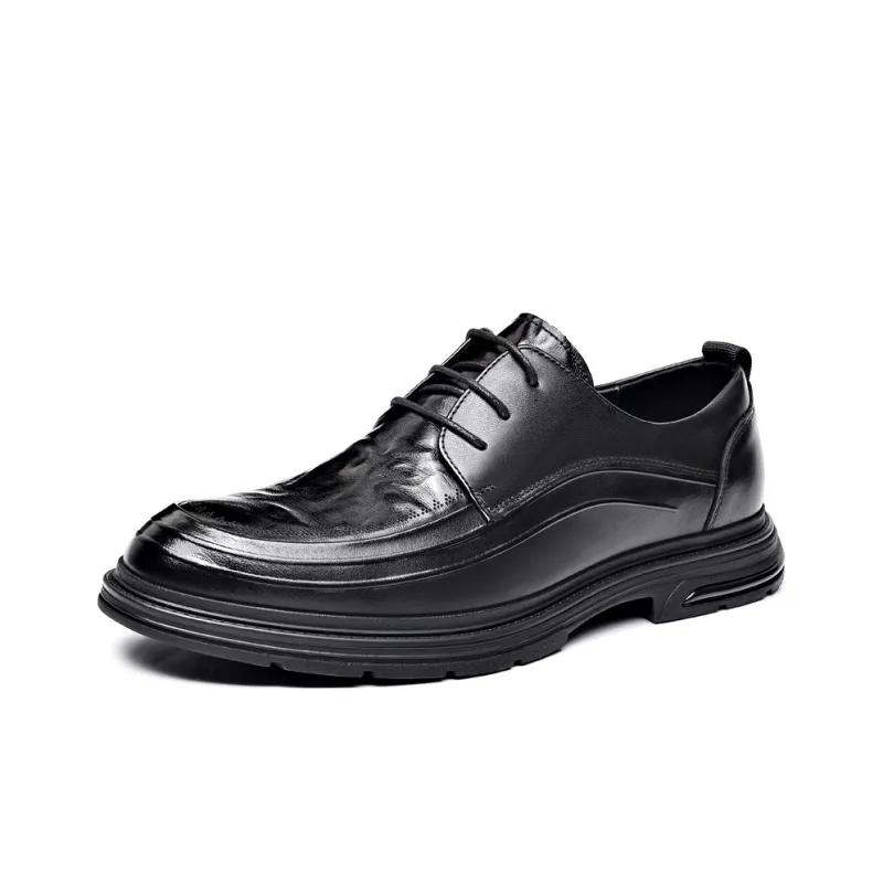 LUOMAIKE Dress Shoes Men Low Top Black-1