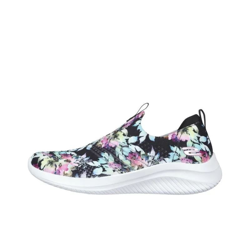Skechers Ultra Flex 3.0 Flower Road Cushioning Breathable Low-Top Casual Shoes Women's Black-0
