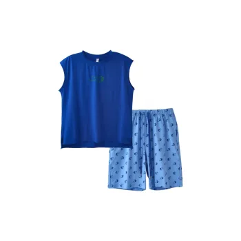 Fun Rabbit Pajama Set Men's Space Blue