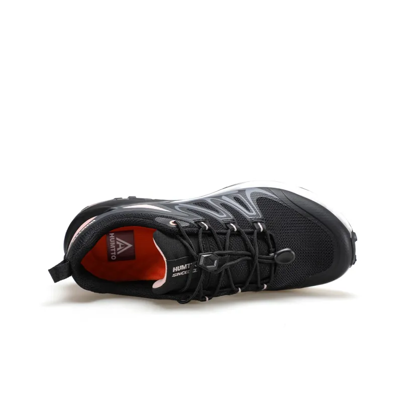 HUMTTO Anti Slip Wear Resistant Breathable Balance Impact Resistant Lightweight Low Top Trekking Shoes Women's Black-3