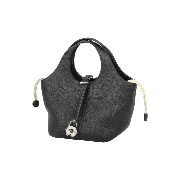 YOCAMU Top Grain Cow Leather One Shoulder Handbags Regular Women's Dove Gray/Ecru-9