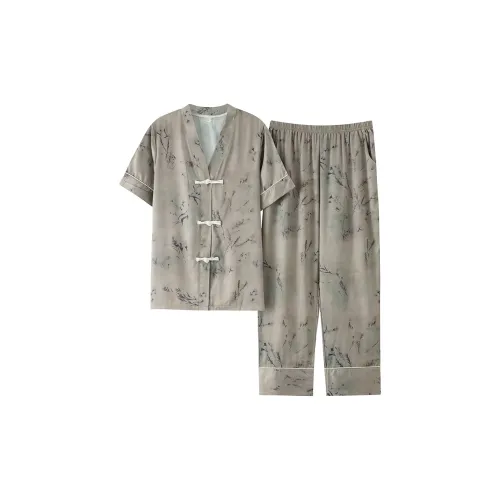 The Story Of The Flower Season Pajama Set Women's Gray