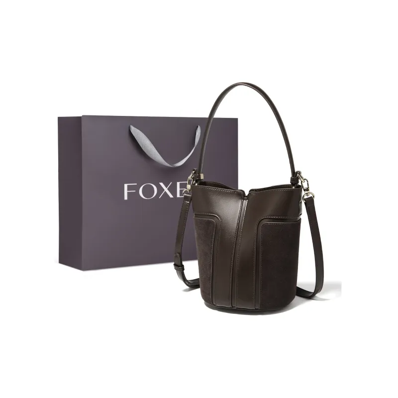 FOXER Synthetic Leather Crossbody Bag Shoulder Bag Small Size Women's Green Brown/Chestnut Brown-5