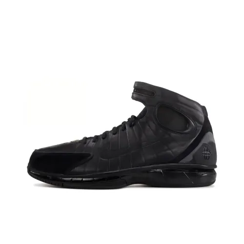 Nike 2K4 AIR ZOOM HUARACHE Durable Breathable Mid-Top Basketball Shoes Men's Black