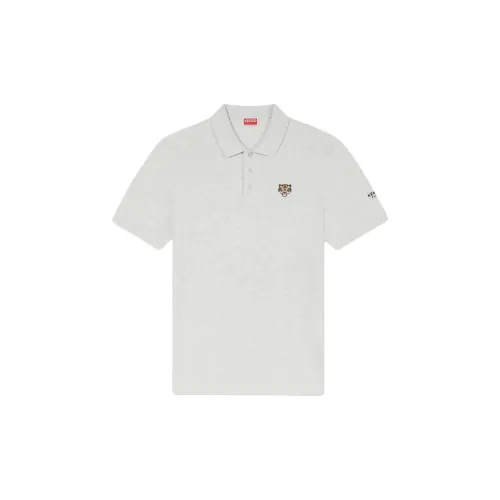 KENZO Polo Shirts Men Light Gray