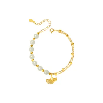 FMC Hetian Jade Bracelets Women's Pale Greenish White Jade