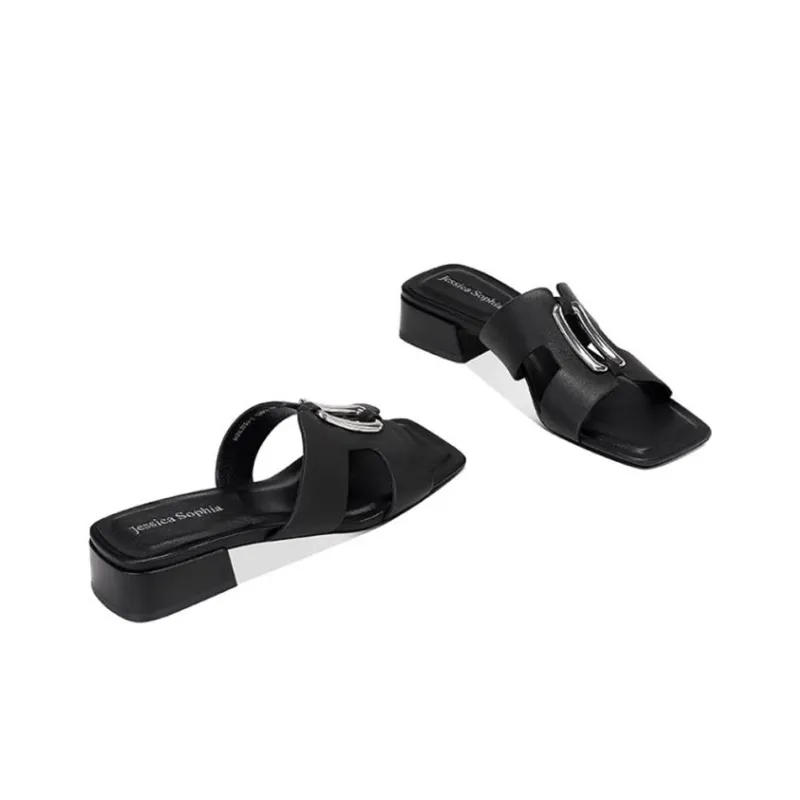 JESSICA SOPHIA Metal Slide Slippers Women's-4