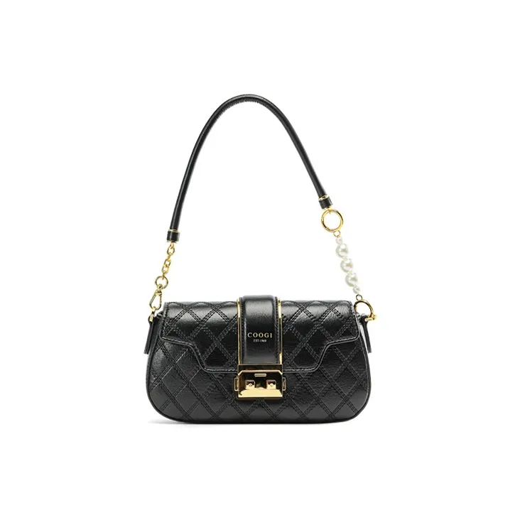 COOGI PU Shoulder Bag Crossbody Bag Regular Women's Black/White-2