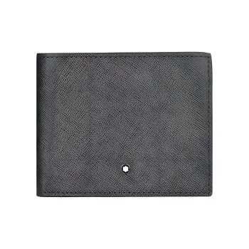 MONTBLANC Leather Wallet Men's Dark Gray
