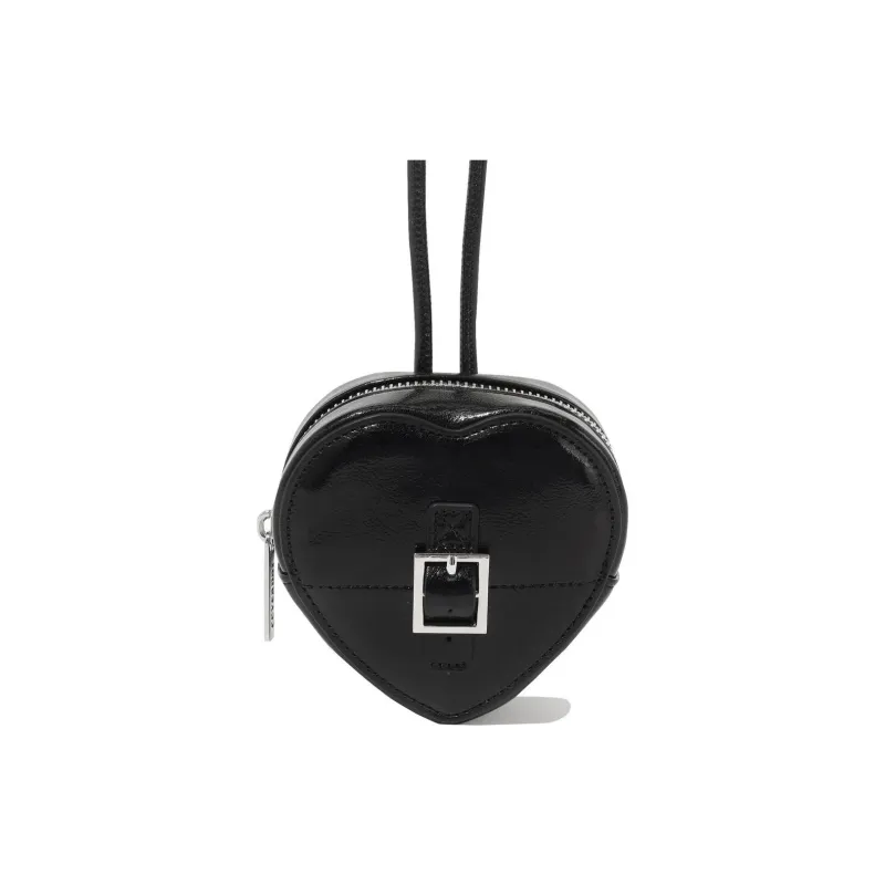 COVERNAT Artificial Leather Heart-Shaped Bag Shoulder Bag Crossbody Bag Mini Women's Black-1