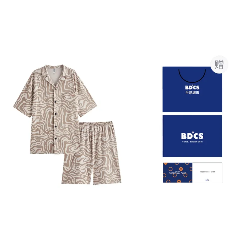 Peninsula City Pajama Set Men's Apricot-0
