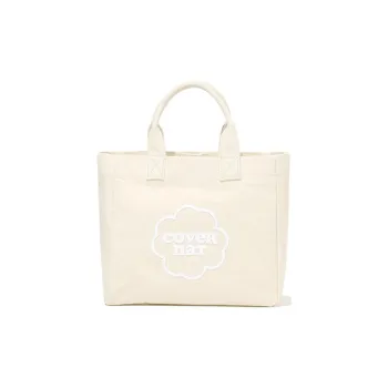 COVERNAT Cotton Tote Bag Shopping Bag Handbag Mini Women's Ivory