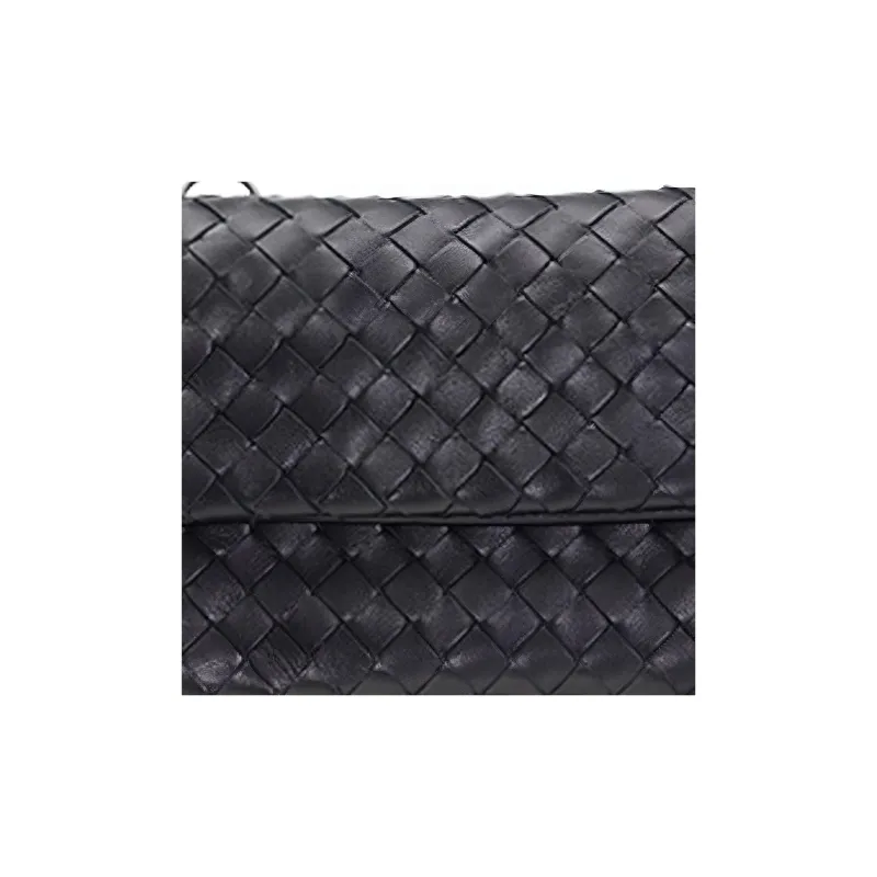Bottega Veneta Sheepskin Messenger Bag Crossbody Bag Shoulder Bag Women's Black-3