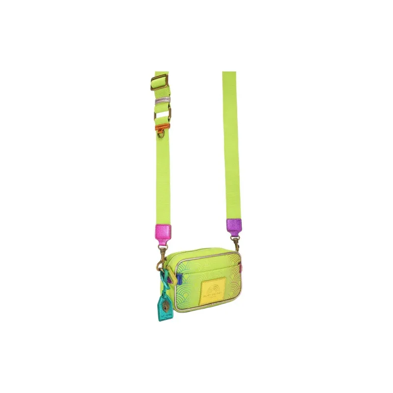 Kurt Geiger London Canvas Canvas Bag Camera Bag Shoulder Bag Crossbody Bag Small Size Women's Neon Yellow-1