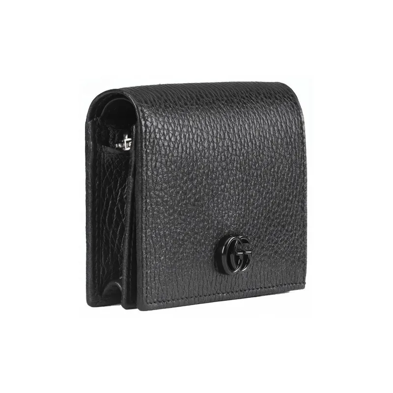 GUCCI GG Marmont Leather Card Holder Wallet Women's Black-1