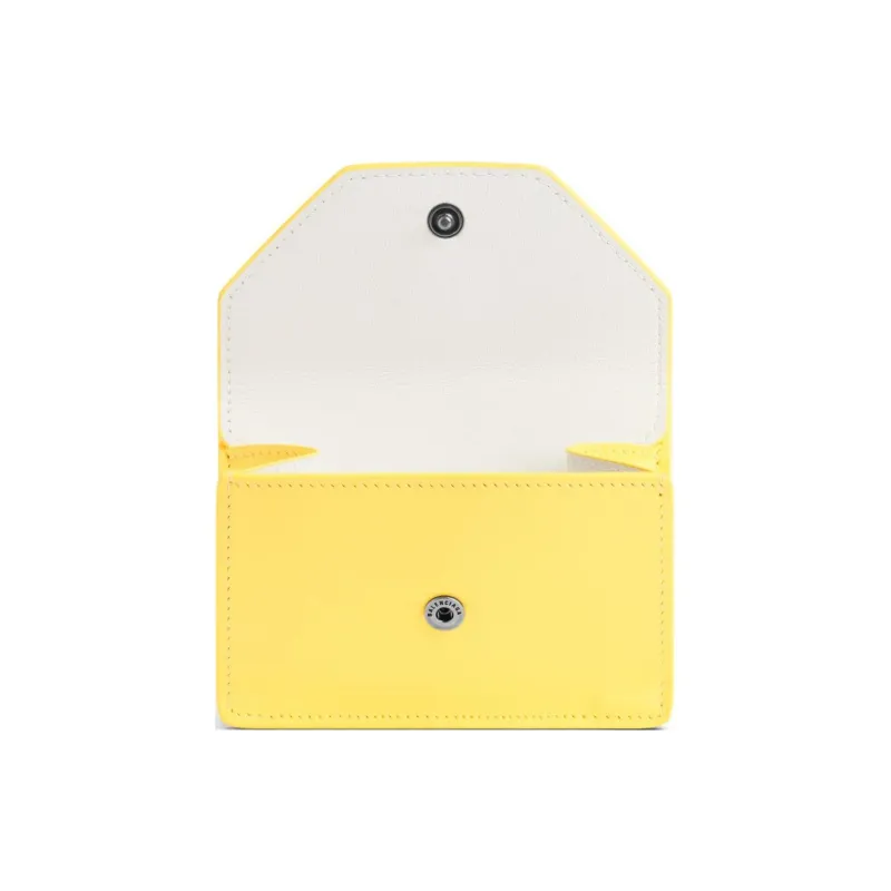 Balenciaga Smooth Calf Leather Wallet Mini Women's Yellow-1