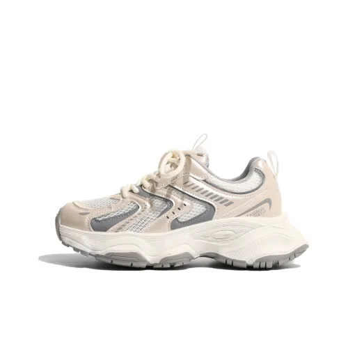 LXVB Slip-Resistant Breathable Height Increasing Low-Top Chunky Sneakers Women's
