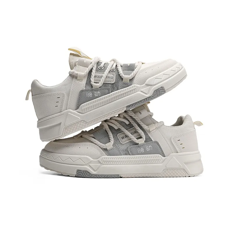 Locke Patchwork Hemp Slip Resistant Low Top Skateboard Shoes Men's-5