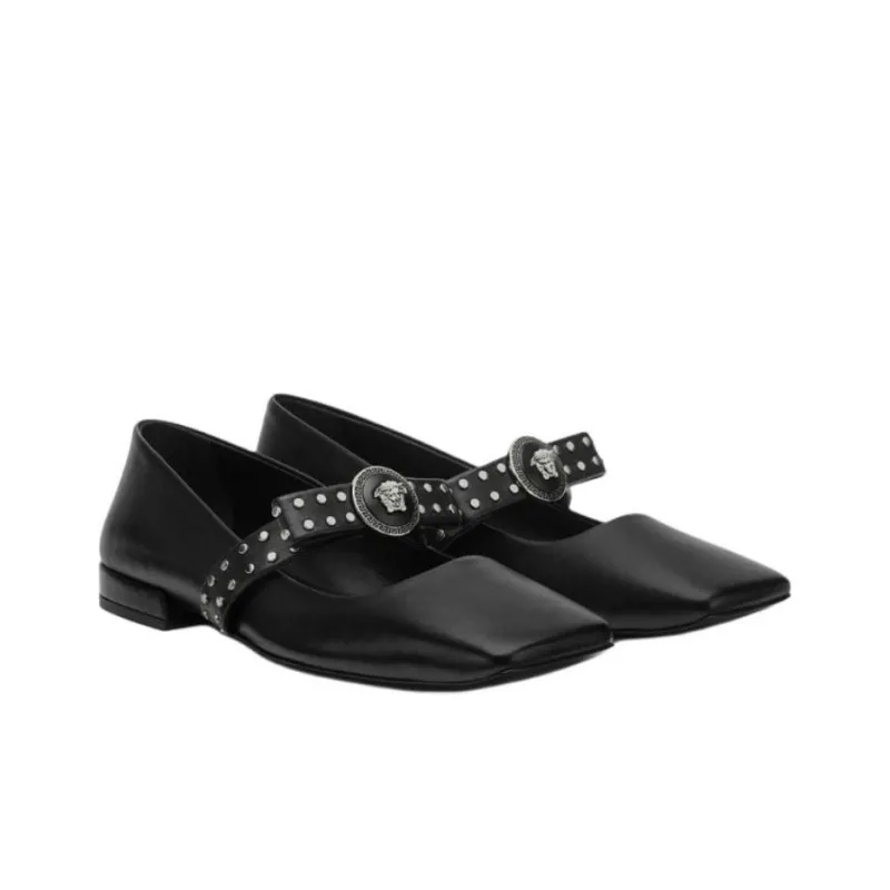 VERSACE Casual Single Shoes Women's Black-2