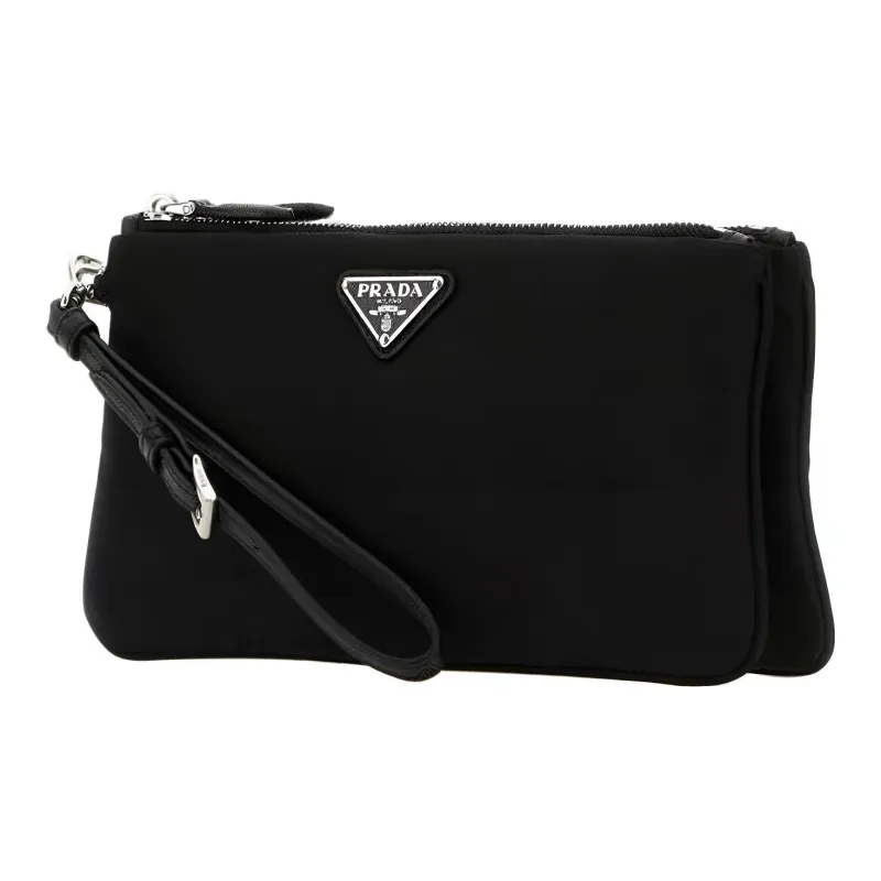 PRADA Re Nylon Nylon Clutch Women's Black-1