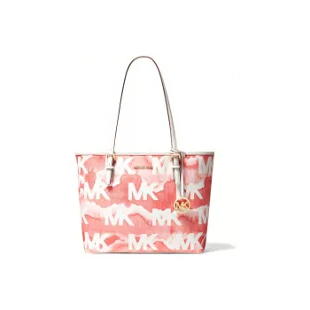 MICHAEL KORS Jet Set Artificial Leather Shoulder Bag, Crossbody Bag, Handbag Women's Coral Red