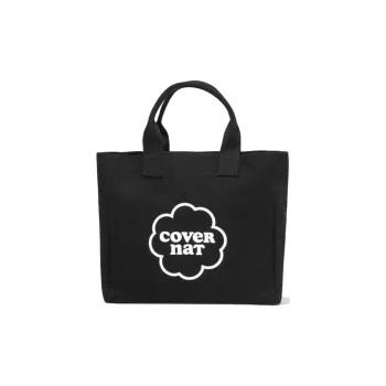 COVERNAT Cotton Tote Bag Shopping Bag Handbag Mini Women's Black