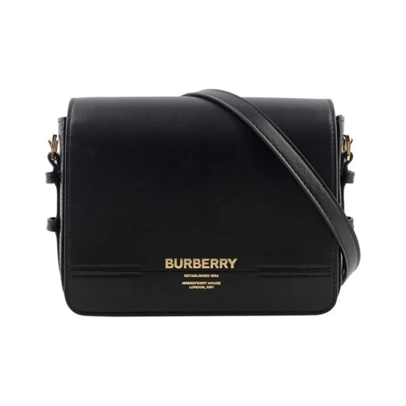 Burberry Calfskin Grace Bag Crossbody Bag Shoulder Bag Small Size Women's Black-0
