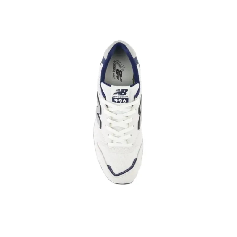 New Balance NB 996 Shock Absorbers With Slip Resistant Features Low Top Casual Running Shoes Unisex White Blue-4