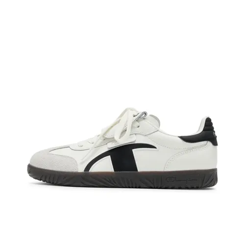 Champion Champ T Trainer T Head German Army Trainers Low Top Skateboard Shoes Women's Black White