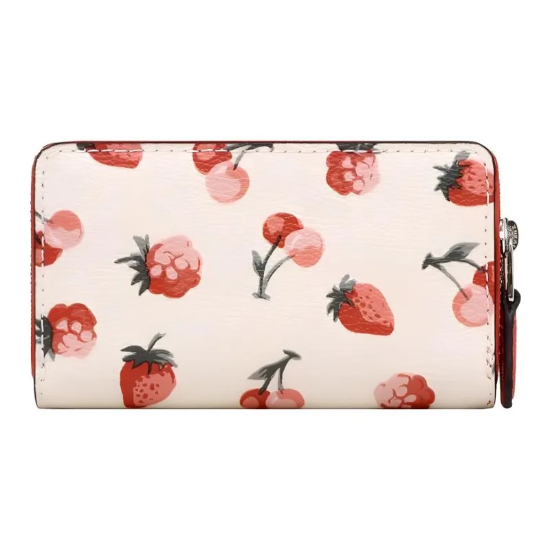 COACH Coated Canvas Coin Purse Card Holder, Wallet Women's Chalk White-1