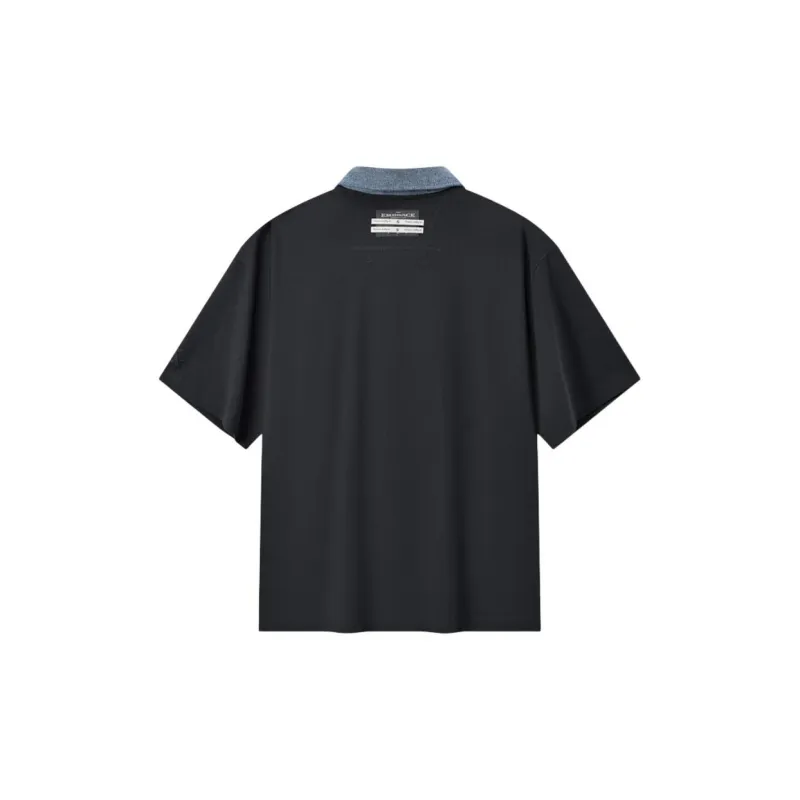 XTEP Polo Shirt Men's Pine Ink Gray-1