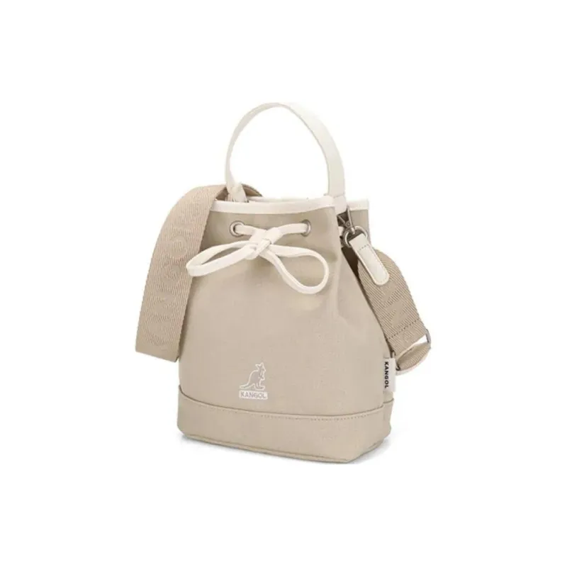 KANGOL Canvas Bucket Bag Canvas Bag Shoulder Bag Crossbody Bag Handbag Regular Women's Beige-1